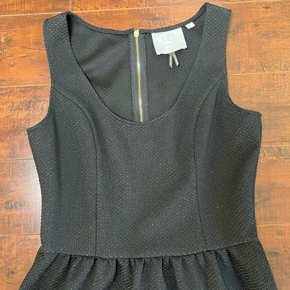 ANTHROPOLOGIE HD In Paris Starry Night Mini Dress Black Fit & Flare Size Medium - Picture 6 of 13